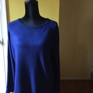 Cobalt blue pullover sweater in XL.